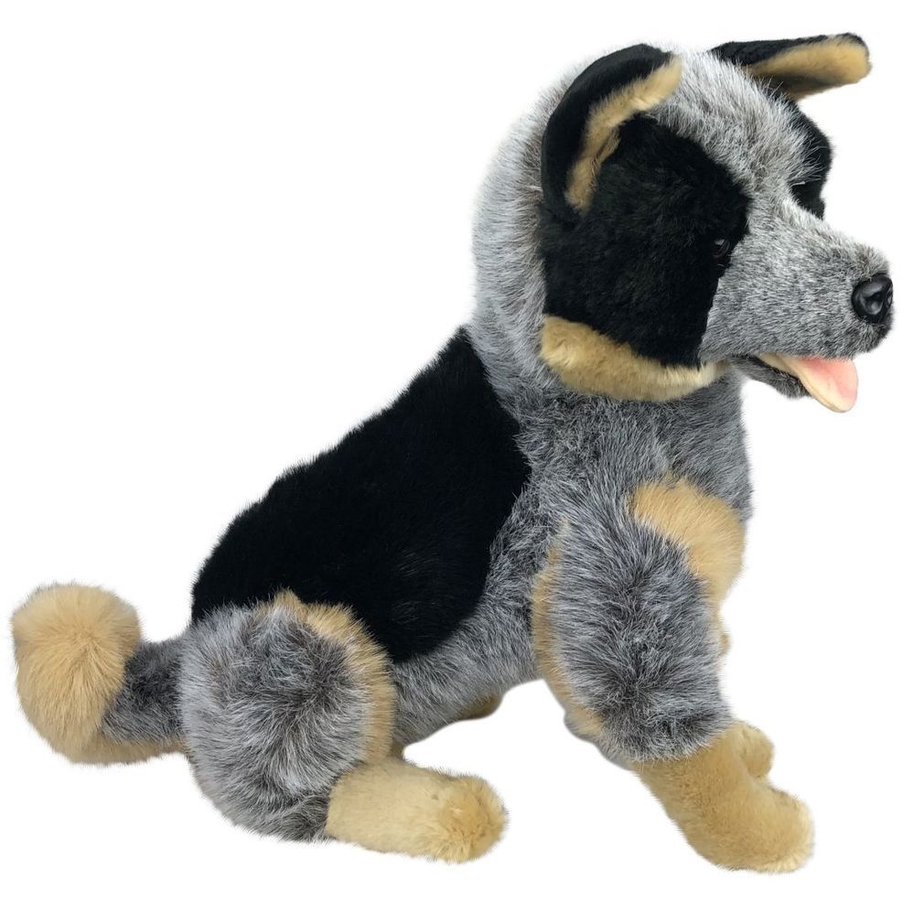 Bocchetta Plush Toys Orazio Blue Heeler Cattle Dog Lying Extra Large 60cm