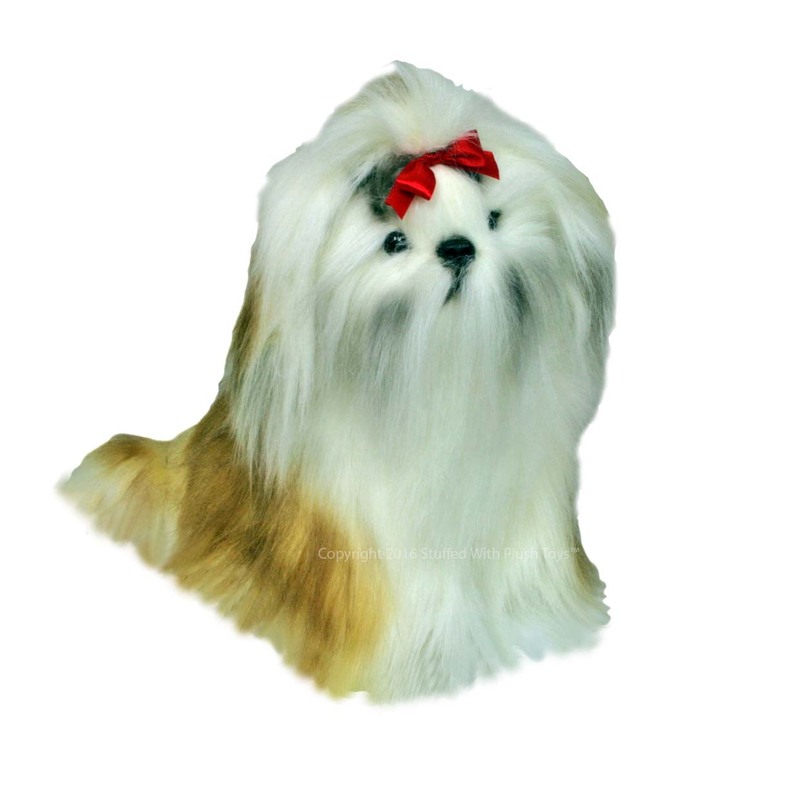 brown shih tzu stuffed animal