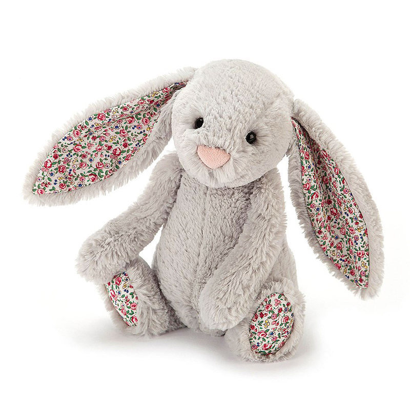 Jellycat |Blossom Bashful Silver Bunny|Rabbit|grey|18cm| small stuffed ...