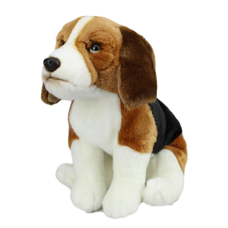 small cute simulaiton stuff beagle dog toy lying beagle dog doll gift about  28cm