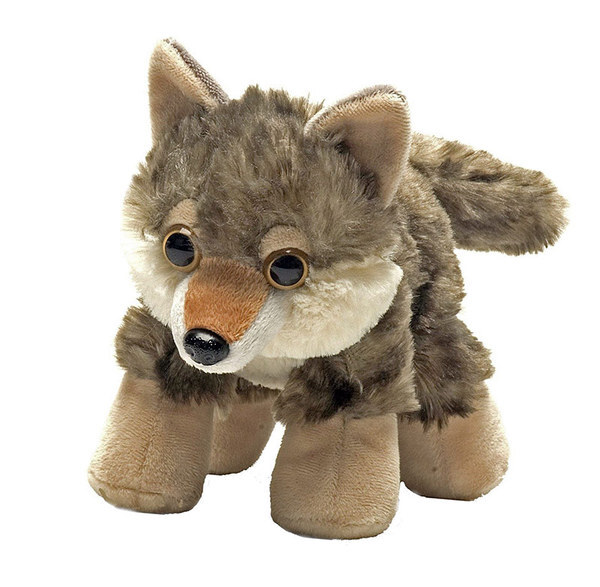 small wolf stuffed animal