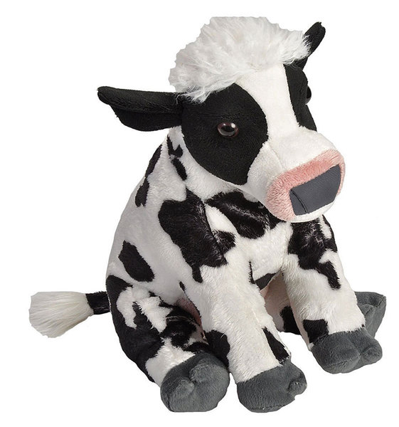 fluffy cow stuffed animal