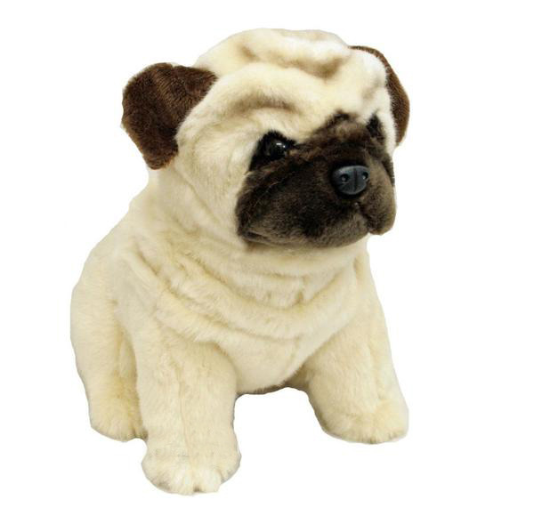 stuffed pug dog toy