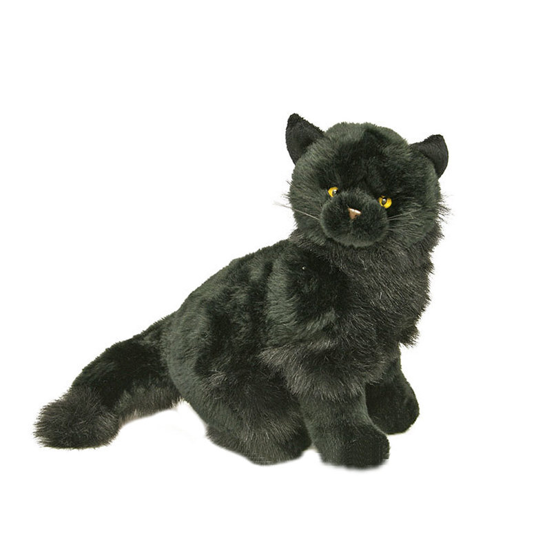 stuffed black cat