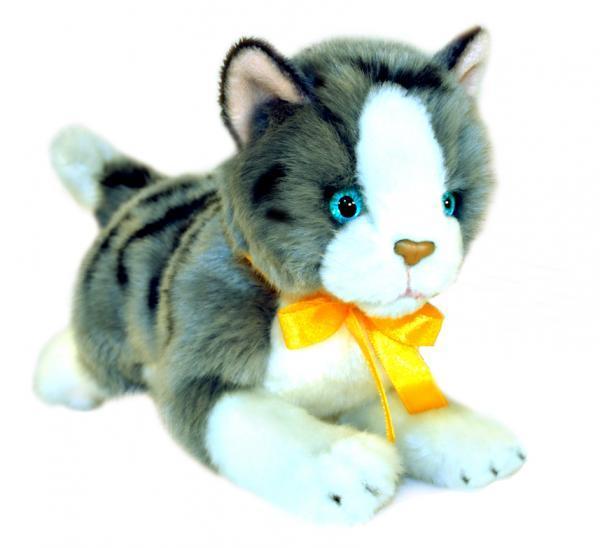 gray plush cat