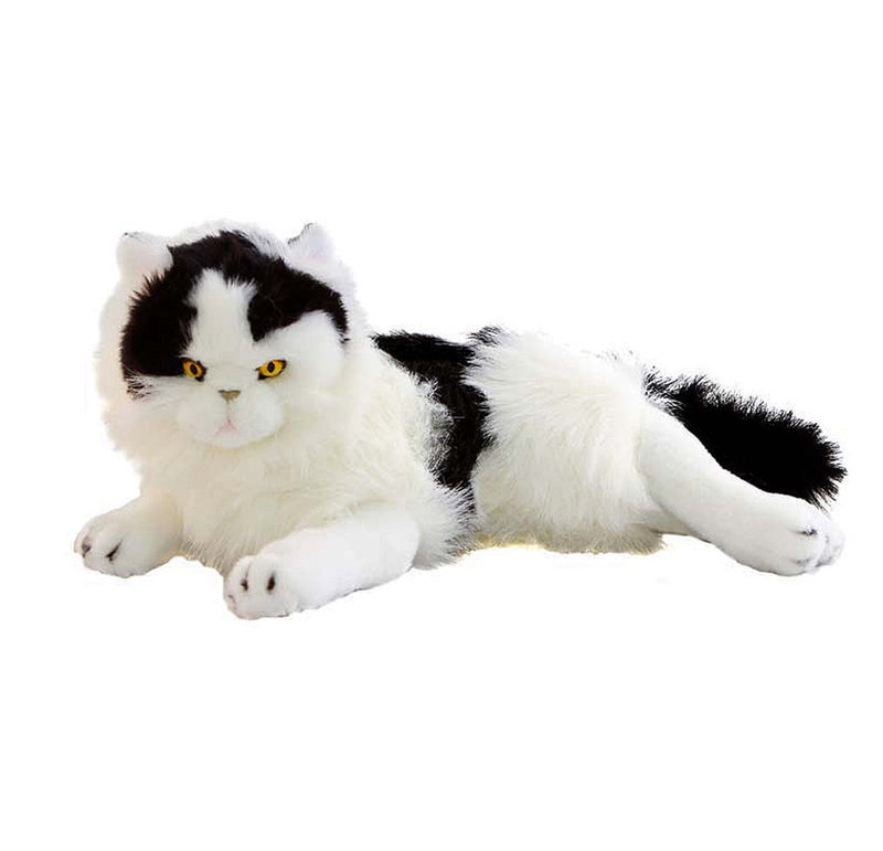 black and white stuffed cat