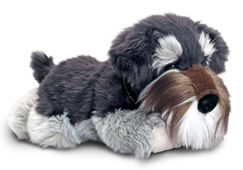 grey stuffed animal dog