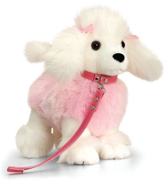 soft toy dog on a lead