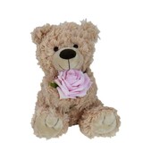 Tilly Teddy Bear  Beige with Pink Rose - Elka