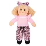 Personalised Rag Doll - Pink & Black