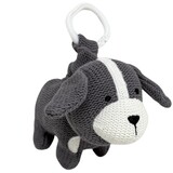 Knitted Dog Pram Toy - Grey