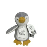 Knitted Penguin Rattle/Crinkler Grey