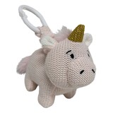 Knitted Unicorn Pram Toy - Pink